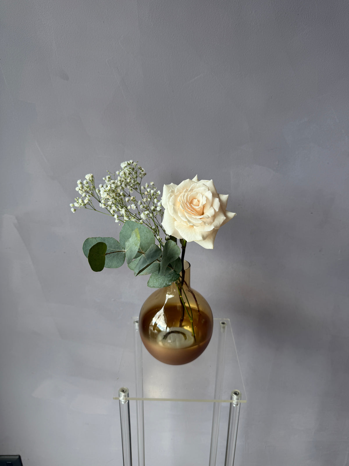 Florero mediano dorado 18 cm