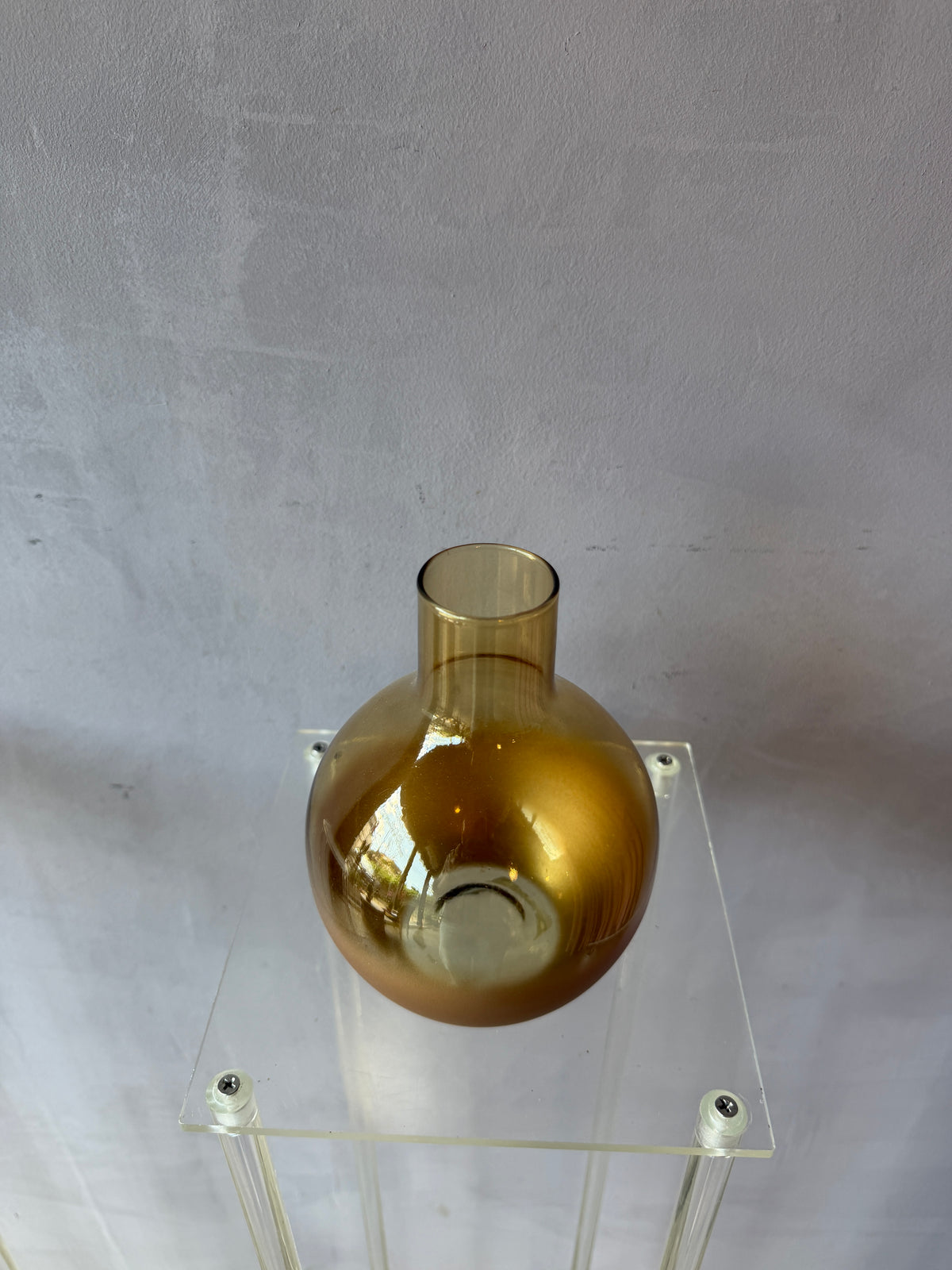 Florero mediano dorado 18 cm